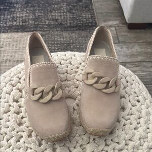Dolce Vita Suede/Leather Beige Espadrille Loafers. NWOB